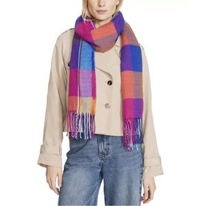 Steve Madden Women’s Block Rainbow Plaid Scarf – NWT MSRP $36
